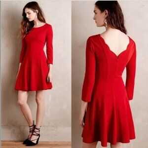 Sunday in Brooklyn Anthropologie Holiday Dress. | Size XS Red